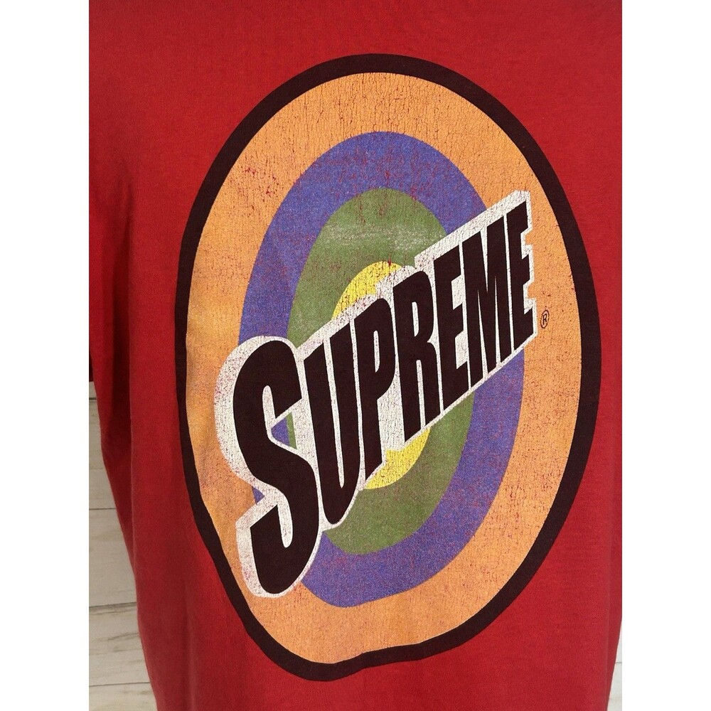 Vintage Y2K Supreme Pre Shrunk USA Tag Multi-Color Circle Logo XL Mens  T Shirt